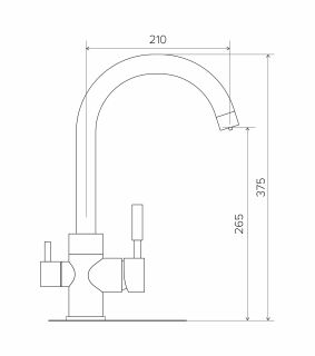 Смеситель для кухни Polygran Элара дуо песочный 627697